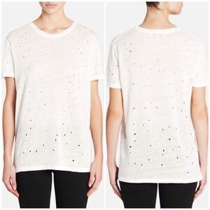 IRO Clay Distessed Linen Oversized T-shirt Size XS